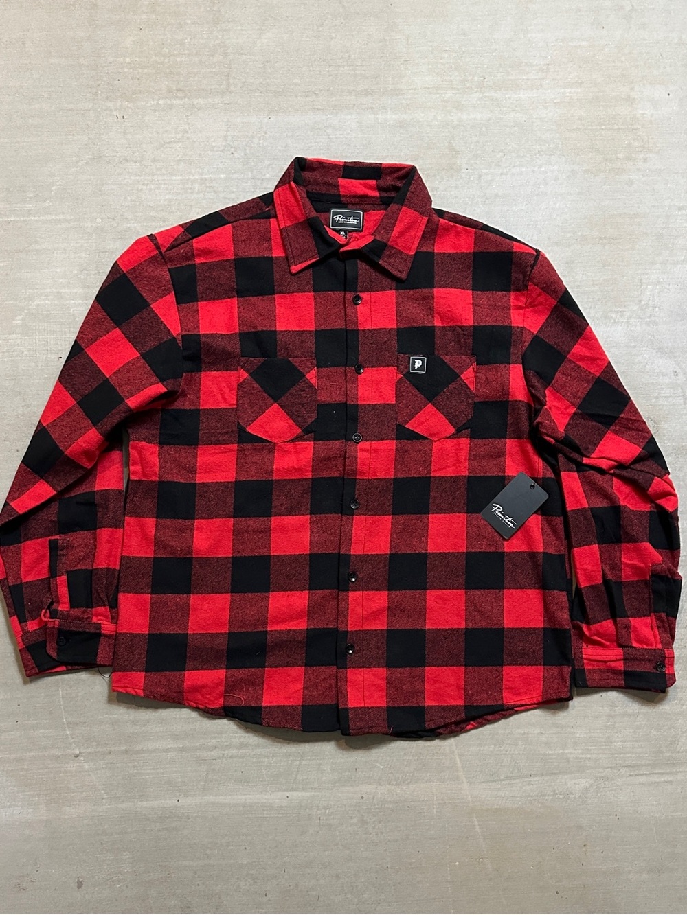 Primitive Classic Red & Black Buffalo Plaid Men's Button-Up Shirt